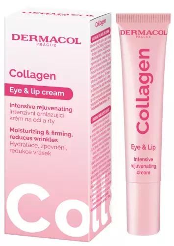 Крем для кожи вокруг глаз и губ Dermacol Collagen+ Eye & Lip Intensive Rejuvenating Cream против морщин, 15 мл — фото 2