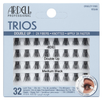 ARDELL - Double Up - Řasy v trsech se zvýšeným objemem - UZLOVANÉ TRSY TROJICE - STŘEDNÍ ČERNÉ - KNOTTED FLARE TRIOS - MEDIUM BLACK