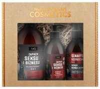 LaQ - Doberman - Set viso e corpo per uomo - Lavaggio Liscio - Gel doccia 500 ml + Shampoo 300 ml + Crema viso e dopobarba 150 ml