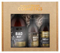 LaQ - Bad Boy - Gift Set for Men - Shower Gel 500 ml + Hair Shampoo 300 ml + Face Cream 150 ml
