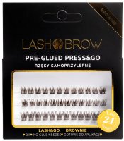 Lash Brow - Pre-Glued Press&Go - Brownie Daily Natural Cluster Lashes - Brown - 0.07 - C - MIX