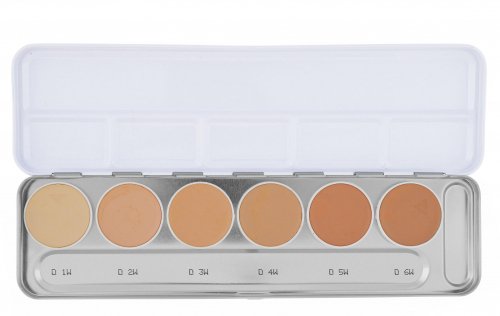 Kryolan - Dermacolor - Camouflage Creme - Paleta podkładów do twarzy - kamuflaż - 71007-D1W-D6W