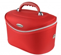 Inter-Vion - Kufer kosmetyczy - 413567 F - DUŻY - (CZERWONY)