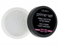 GOSH - Prime'n set PRIMER & MATTIFYING SETTING POWDER - Fiksująco-matujący puder/baza (transparentny 2w1)