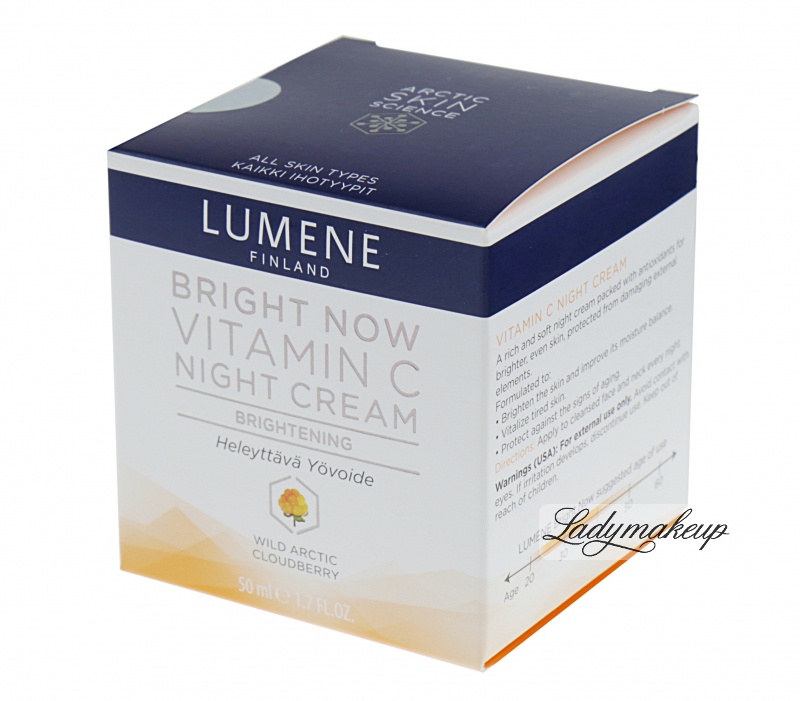 LUMENE BRIGHT NOW VITAMIN C NIGHT CREAM For all skin types REF