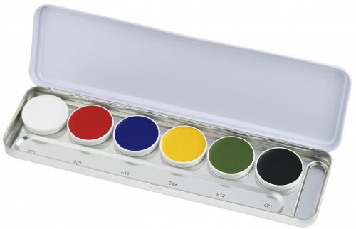 KRYOLAN - SUPRACOLOR - Make-up Palette with 6 colours - Paleta 6 tłustych farb do malowania twarzy - ART. 1007