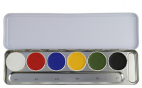 KRYOLAN - SUPRACOLOR - Make-up Palette with 6 colours - Paleta 6 tłustych farb do malowania twarzy - ART. 1007 - A - A