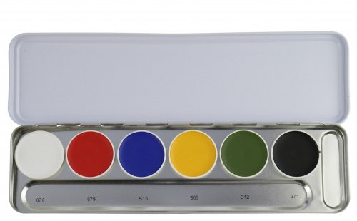 KRYOLAN - SUPRACOLOR - Make-up Palette with 6 colours - Paleta 6 tłustych farb do malowania twarzy - ART. 1007 - A