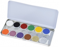 KRYOLAN - SUPRACOLOR - Make-up Palette with 12 colours - Paleta 12 tłustych farb do malowania twarzy - ART. 1004
