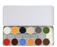 KRYOLAN - SUPRACOLOR - Make-up Palette with 12 colours - Paleta 12 tłustych farb do malowania twarzy - ART. 1004 - B - B