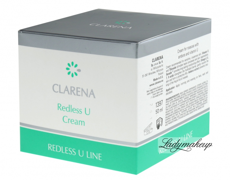 Clarena Redless U Cream Krem Na Trądzik Różowaty Z Amborą I Witaminą U Ref 1397