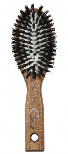 GORGOL - NATUR - Pneumatyczna szczotka do włosów z naturalnego włosia + ROZCZESYWACZ - 15 01 142 - C