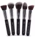 Nanshy - GOBSMACK GLAMOROUS ONYX BLACK - Zestaw 5 pędzli do makijażu - FB-SET-004