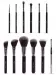 Nanshy - MASTERFUL COLLECTION ONYX BLACK - Zestaw 12 pędzli do makijażu - MC-SET-002