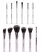 Nanshy - MASTERFUL COLLECTION  PEARLESCENT WHITE - Zestaw 12 pędzli do makijażu - MC-SET-001