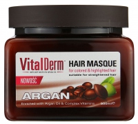 VitalDerm - HAIR MASQUE ARGAN - Maska do włosów koloryzowanych, rozjaśnianych i prostowanych - REF: 1718
