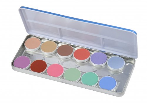 KRYOLAN - AQUACOLOR - Palette of 12 watercolors for face painting - ART. 1104 - P