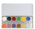 KRYOLAN - SUPRACOLOR - Make-up Palette with 12 colours - Paleta 12 tłustych farb do malowania twarzy - ART. 1004 - SN - SN
