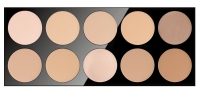 Pierre René - COMPACT POWDER - Profesjonalna paleta 10 pudrów do makijażu