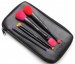 LancrOne - Butterfly Collection - Set of 10 colorful make-up brushes + black case