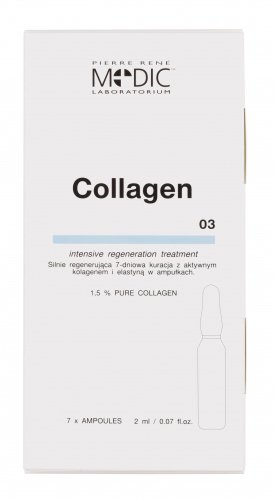 Pierre René - COLLAGEN - Silnie regenerująca 7-dniowa kuracja z aktywnym kolagenem i elastyną w ampułkach