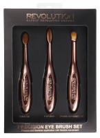 MAKEUP REVOLUTION - PRECISION EYE BRUSH SET - Zestaw 3 pędzli do makijażu oczu