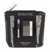 MAKEUP REVOLUTION - HANDBAG #HACKS BROW KIT - Zestaw do makijażu - Paleta do brwi i pędzel