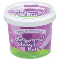 Bomb Cosmetics - Blackcurrant - Shower Butter - Myjące masło pod prysznic - CZARNA PORZECZKA