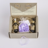 LaQ - Zestaw naturalnych kosmetyków - Kwas hialuronowy, Olej z nasion konopi siewnej + Mydełko glicerynowe gratis!