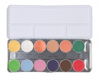 KRYOLAN - Aquacolor - Pallet 12 paints for body painting - Interferenz - FX A - ART. 1144
