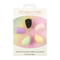 MAKEUP REVOLUTION - Mini Pro Colour Correct Sponge Set - 5 MINI SPONGES - 5 mini gąbek do makijażu