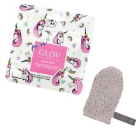 GLOV - QUICK TREAT Limited Unicorn Edition - Glam Grey - Mini rękawica do demakijażu - SZYKOWNA SZAROŚĆ