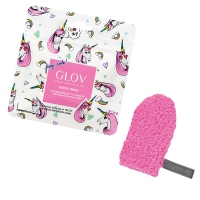 GLOV - QUICK TREAT Limited Unicorn Edition - Party Pink - Mini rękawica do demakijażu - IMPREZOWY RÓŻ