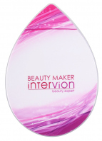Inter-Vion - BEAUTY MAKER - 2 płaskie gąbki pochłaniające nadmiar sebum + etui z lusterkiem