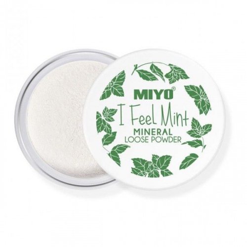 MIYO - I Feel Mint - MINERAL LOOSE POWDER - Puder mineralny z miętą, bambusem i ekstraktem z aloesu