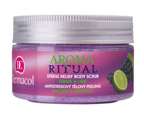 Dermacol - AROMA RITUAL - STRESS RELIEF BODY SCRUB - GRAPE & LIME - Scrub do ciała o zapachu winogron i limonki