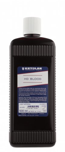 KRYOLAN - HD BLOOD - Realistyczna sztuczna krew HD - 500ml - ART. 4163 - LIGHT ARTERIAL
