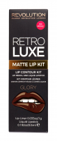 MAKEUP REVOLUTION - Retro Luxe - MATTE LIP KIT - Płynna matowa pomadka i konturówka do ust