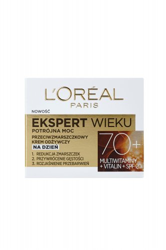 L’Oréal - EKSPERT WIEKU - Potrójna moc - Przeciwzmarszczkowy krem odżywczy na dzień 70 +