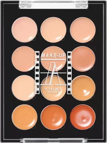 Палетка корректоров Make-Up Atelier Paris Palette 12 Cream Concealers кремовые, 12 оттенков, оттенок A — фото 2