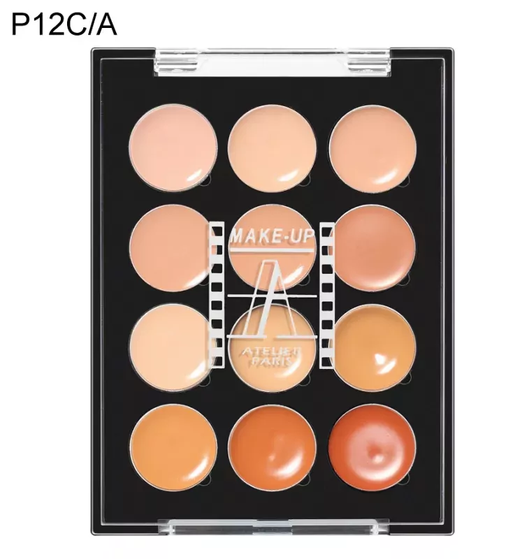 Палетка корректоров Make-Up Atelier Paris Palette 12 Cream Concealers кремовые, 12 оттенков, оттенок A — фото 3