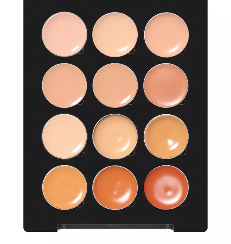 Палетка корректоров Make-Up Atelier Paris Palette 12 Cream Concealers кремовые, 12 оттенков, оттенок A — фото 5