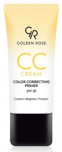 Golden Rose - CC Cream - COLOR CORRECTING PRIMER - Krem CC - Baza pod makijaż korygująca koloryt - ŻÓŁTA