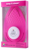 Beautyblender - keep.it.clean® - CLEANSING MITT FOR A FAST & DEEP CLEAN - Mata do czyszczenia pędzli i gąbek + mydełko solid