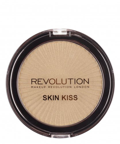 MAKEUP REVOLUTION - SKIN KISS - Highlighter - Rozświetlacz do twarzy - GOLDEN KISS