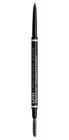 NYX Professional Makeup - MICRO BROW PENCIL - Automatyczna kredka do brwi ze szczoteczką - 08 - BLACK - 08 - BLACK