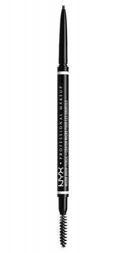 NYX Professional Makeup - MICRO BROW PENCIL - Automatyczna kredka do brwi ze szczoteczką - 08 - BLACK