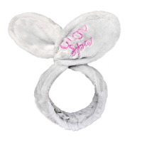 GLOV - GREY HANDBAG BUNNY EARS - Szara kosmetyczna opaska na włosy