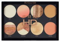 MAKEUP REVOLUTION - PRO HD - AMPLIFIED PALETTE  - BRIGHTER THAN MY FUTURE - Paleta 8 rozświetlaczy