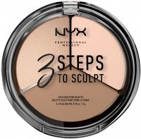 NYX Professional Makeup - 3 STEPS TO SCULPT - FACE SCULPTING PALETTE - Zestaw do konturowania twarzy